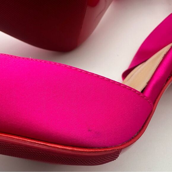 CHRISTIAN LOUBOUTIN Satin Douce Du Desert 100 Heels Rose Pink Ankle Tie EU37 US7 - Picture 5 of 16